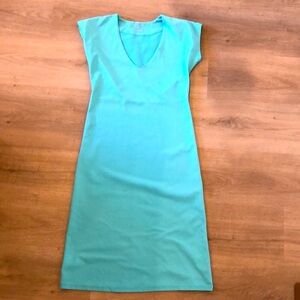Beautiful aqua blue midi FIG dress